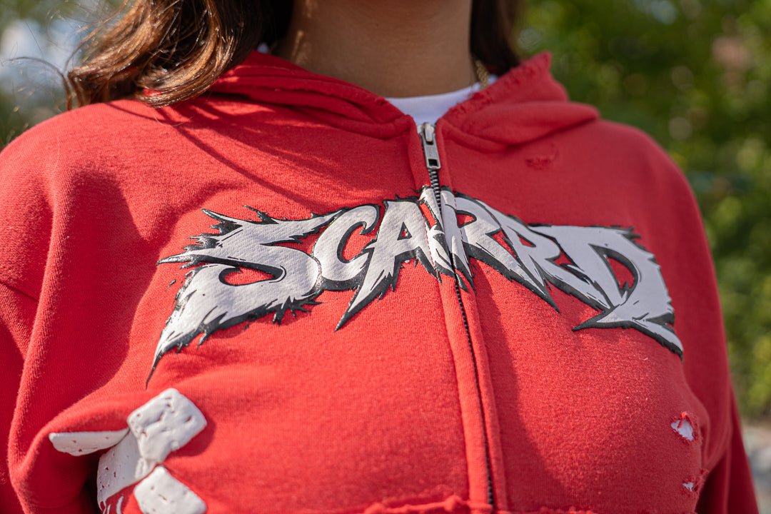 Crimson Pressure Zip Hoodie