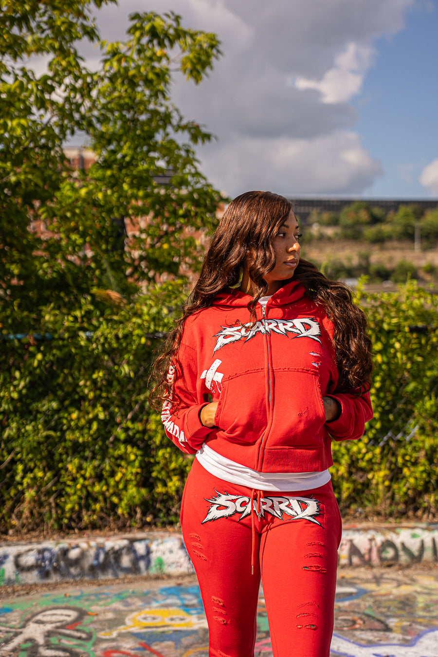 Crimson Pressure Zip Hoodie
