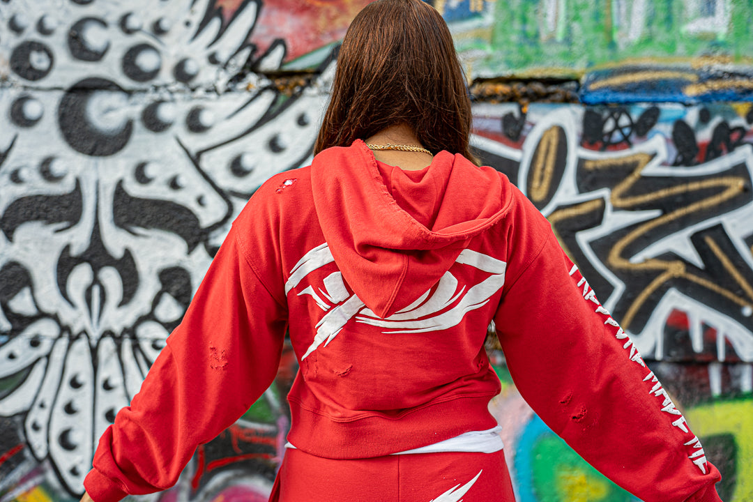 Crimson Pressure Zip Hoodie
