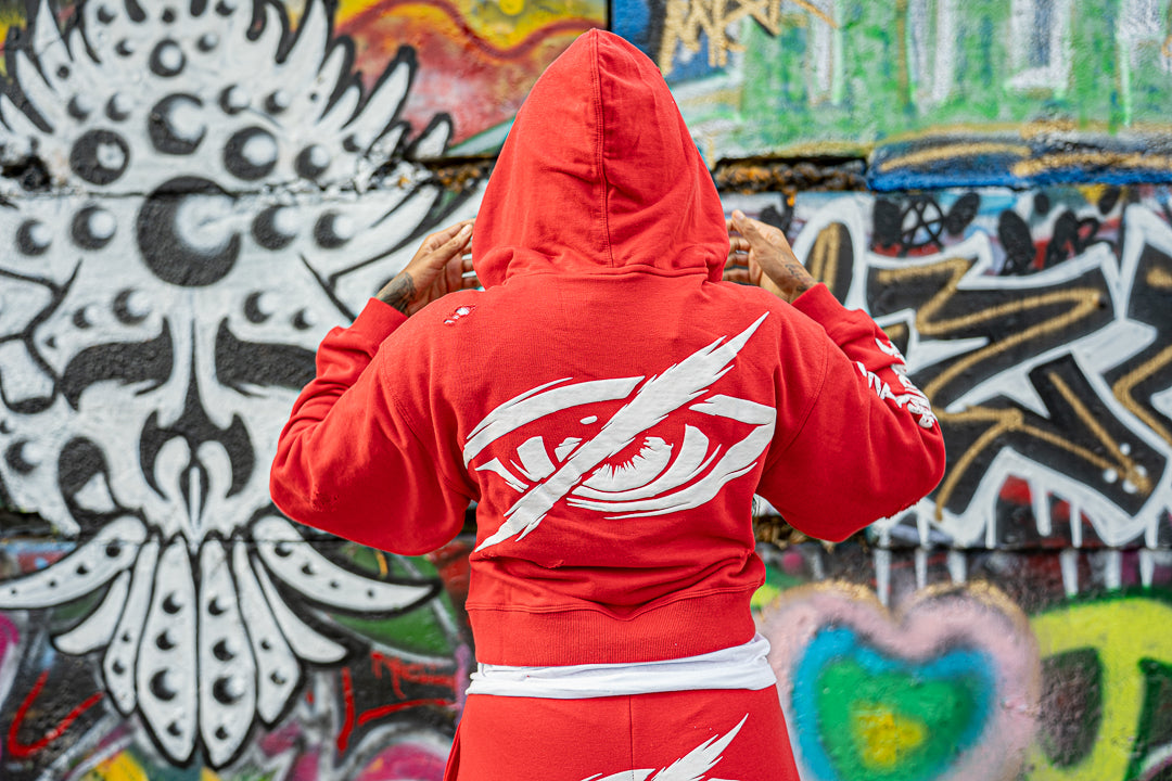 Crimson Pressure Zip Hoodie